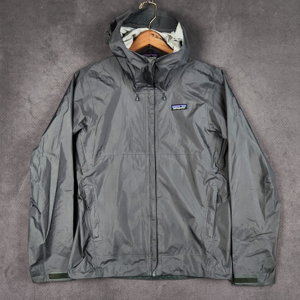 Patagonia Torrentshell Rain Jacket Mens XSmall Gray H2No Waterproof Hooded 83802